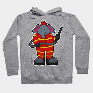 Elephant as Firefighter with Hose Hoodie